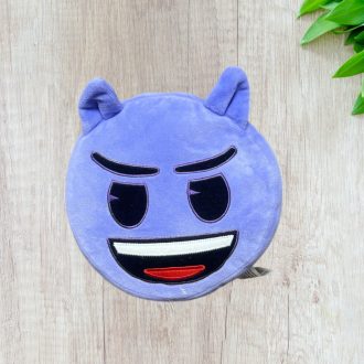 Lila emoji párna