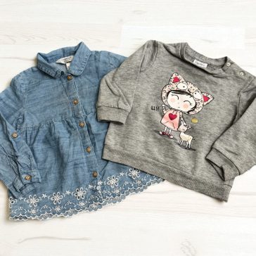 Kislányos pulóver, farmer tunikával