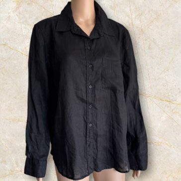 H&M fekete len blúz 
