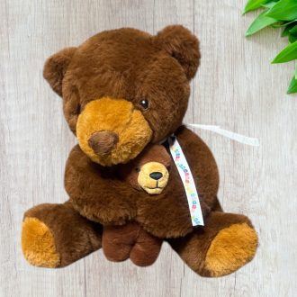 Barna mackómama, kicsinyével-Keel Toys