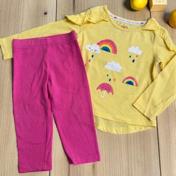 F&F szivárványos felső+legging