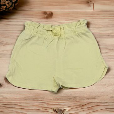 Sárga pamut rövidnadrág 3-6 hó