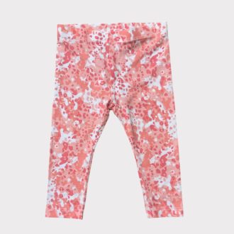 Korall színű, mintás legging 