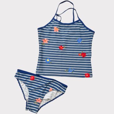 Csíkos kétrészes fürdőruha