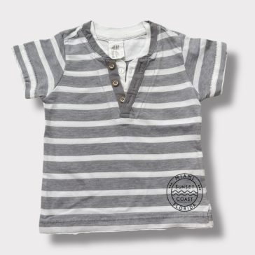 H&M szürke csíkos póló