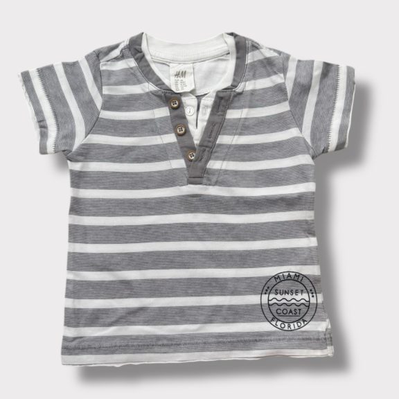 H&M szürke csíkos póló H&M szürke csíkos póló