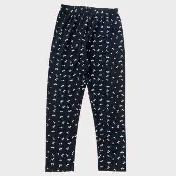 Fekete, apró virágos legging 