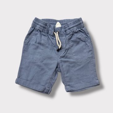 Kék lenvászon rövidnadrág