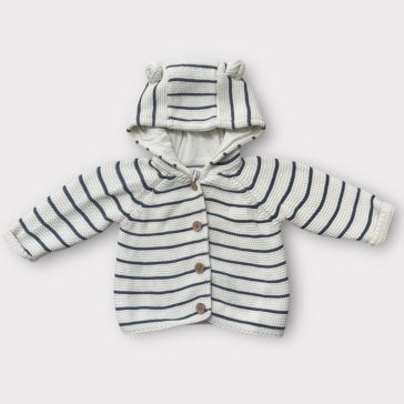 Csíkos, kötött kardigán 