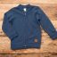 Sötétkék cipzáros kardigán 