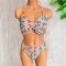 Narancs virágos bikini 