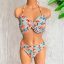 Narancs virágos bikini 